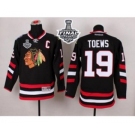 nhl jerseys chicago blackhawks #19 toews black 2014 Stadium Series[2015 stanley cup][patch C]