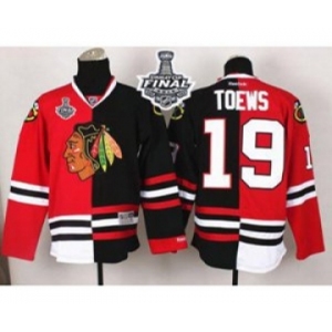 nhl jerseys chicago blackhawks #19 toews black-red[split][2015 stanley cup]