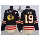 nhl jerseys chicago blackhawks #19 toews black[2015 winter classic][2015 stanley cup][patch C]