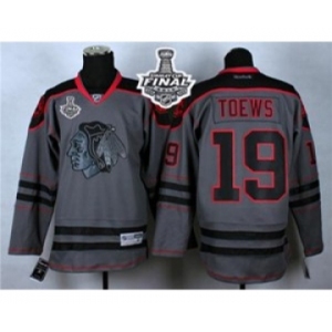 nhl jerseys chicago blackhawks #19 toews grey[2015 stanley cup][patch C]