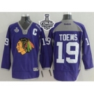 nhl jerseys chicago blackhawks #19 toews purple[2015 stanley cup]