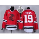 nhl jerseys chicago blackhawks #19 toews red-1[the skeleton head][2015 stanley cup]