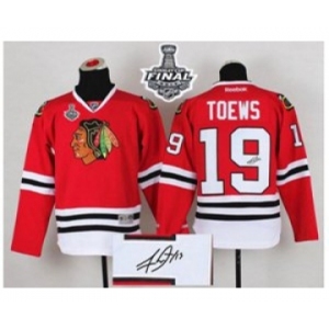 nhl jerseys chicago blackhawks #19 toews red Autographed[2015 stanley cup]