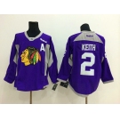 nhl jerseys chicago blackhawks #2 keith purple