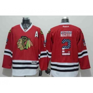 nhl jerseys chicago blackhawks #2 keith red[patch A][national flag version]