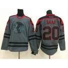 nhl jerseys chicago blackhawks #20 saad grey[charcoal cross check]