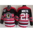nhl jerseys chicago blackhawks #21 mikita black-red[75th]