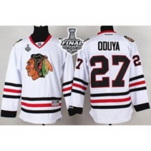 nhl jerseys chicago blackhawks #27 oduya white[2015 stanley cup][oduya]