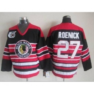 nhl jerseys chicago blackhawks #27 roenick black-red[75th]