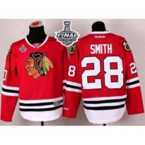nhl jerseys chicago blackhawks #28 smith red[2015 stanley cup]