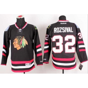 nhl jerseys chicago blackhawks #32 rozsival black[2014 new stadium][rozsival]