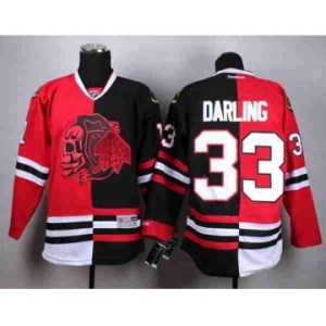 nhl jerseys chicago blackhawks #33 darling black-red[split][the skeleton head][darling]
