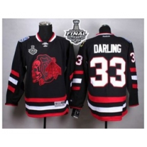 nhl jerseys chicago blackhawks #33 darling black[the skeleton head][2015 stanley cup][darling]