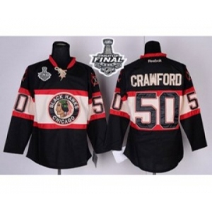 nhl jerseys chicago blackhawks #50 crawford black New Third[2015 stanley cup]