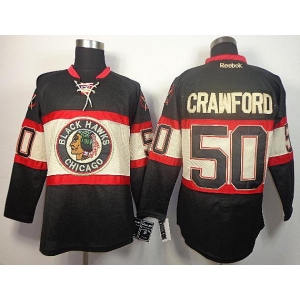 nhl jerseys chicago blackhawks #50 crawford black [third edition]