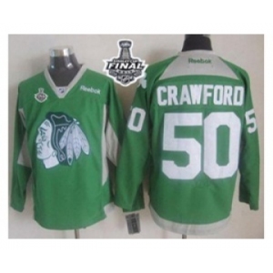 nhl jerseys chicago blackhawks #50 crawford green[2015 new][2015 stanley cup]
