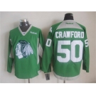 nhl jerseys chicago blackhawks #50 crawford green[2015 new]
