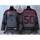 nhl jerseys chicago blackhawks #50 crawford grey[2015 stanley cup]