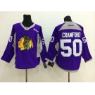nhl jerseys chicago blackhawks #50 crawford purple