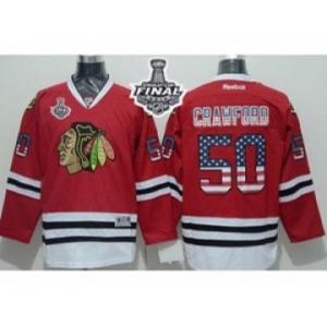 nhl jerseys chicago blackhawks #50 crawford red[national flag version][2015 stanley cup]