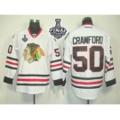 nhl jerseys chicago blackhawks #50 crawford white[2015 stanley cup]