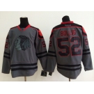 nhl jerseys chicago blackhawks #52 bollig grey[charcoal cross check]