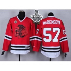 nhl jerseys chicago blackhawks #57 van riemsdyk red-1[the skeleton head][2015 stanley cup]