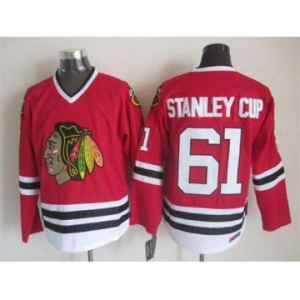 nhl jerseys chicago blackhawks #61 stanleycup red