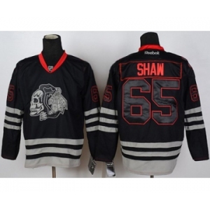 nhl jerseys chicago blackhawks #65 shaw black ice[the skeleton head]