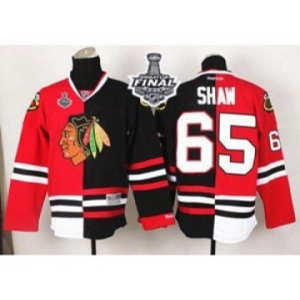 nhl jerseys chicago blackhawks #65 shaw black-red[split][2015 stanley cup]