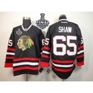 nhl jerseys chicago blackhawks #65 shaw black[2015 stanley cup]