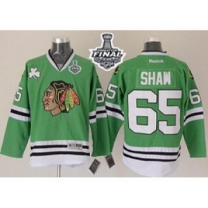 nhl jerseys chicago blackhawks #65 shaw green[2015 stanley cup]
