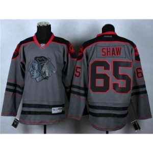 nhl jerseys chicago blackhawks #65 shaw grey
