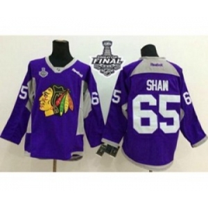nhl jerseys chicago blackhawks #65 shaw purple[2015 stanley cup]