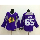 nhl jerseys chicago blackhawks #65 shaw purple