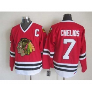 nhl jerseys chicago blackhawks #7 chelios red[patch C][chelios]