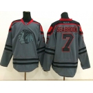 nhl jerseys chicago blackhawks #7 seabrook grey[charcoal cross check]