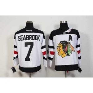 nhl jerseys chicago blackhawks #7 seabrook white[patch A][2016 stadium]