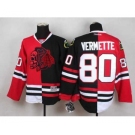 nhl jerseys chicago blackhawks #80 vermette black-red[split][the skeleton head]