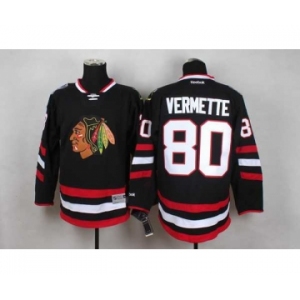 nhl jerseys chicago blackhawks #80 vermette black[2014 new stadium]