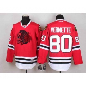 nhl jerseys chicago blackhawks #80 vermette red[the skeleton head]