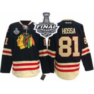nhl jerseys chicago blackhawks #81 hossa black[2015 winter classic][2015 stanley cup]