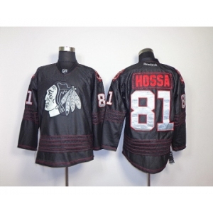 nhl jerseys chicago blackhawks #81 hossa full black