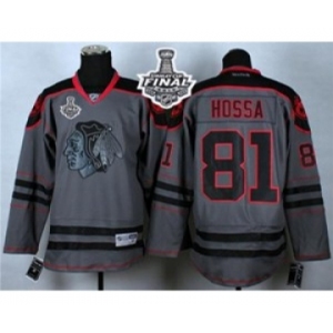 nhl jerseys chicago blackhawks #81 hossa grey[2015 stanley cup]