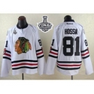 nhl jerseys chicago blackhawks #81 hossa white[2015 winter classic][2015 stanley cup]