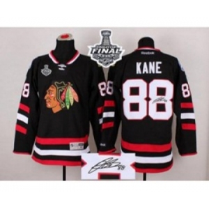 nhl jerseys chicago blackhawks #88 kane black Autographed[2015 stanley cup]