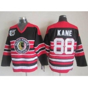 nhl jerseys chicago blackhawks #88 kane black-red[75th]