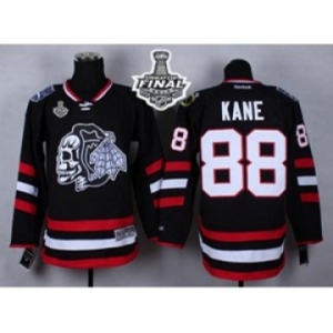 nhl jerseys chicago blackhawks #88 kane black[the skeleton head][2015 stanley cup]