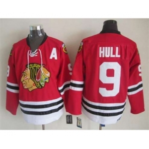nhl jerseys chicago blackhawks #9 hull red[m&n][patch A]