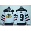 nhl jerseys chicago blackhawks #9 hull white[2016 stadium][patch A]